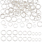 120Pcs 3 Styles 304 Stainless Steel Split Rings, Double Loops Jump Rings, Silver, 5~10x1~2mm, Inner Diameter: 3.8~8mm, Single Wire: 0.5~1mm, 40pcs/style