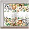 PVC Window Static Stickers, Rectangle Shape, for Window Decoration, Animals, 380x1160mm