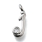 Brass Micro Pave Cubic Zirconia Pendants, Letter Charms, Rack Plating, Long-Lasting Plated, Cadmium Free & Lead Free, Letter J, 13x4.5x2mm, Hole: 1.6mm
