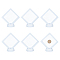 SUPERFINDINGS 6sets 10.9cm White Plastic Picture Display Stands with TPU Film and Display Stand Base Bracelet Display for Displaying Perls Medals Specimens and Challenge Coins, Inner Size: 9.2x9.2cm