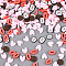 Handmade Polymer Clay Cabochons, Valentine's Day, Mixed Shapes, Mixed Color, 4~5x4~6x0.3~1.5mm