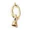 Brass Fold Over Clasps, Oval, Golden, 25.5x9mm, Hole: 1.2mm