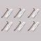 Iron Flat Head Screws, Cross Recessed Threaded Screws, with Plastic Plug, Hardware Fasteners, Platinum, 2.9x0.7cm