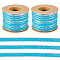 10M Sparkle Jute Ribbon, with Spool, Dark Turquoise, 1/4 inch(6.5mm), about 10.94 Yards(10m)/Roll