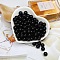 Opaque Acrylic Beads, Round, Black, 10mm, Hole: 2mm, 50pcs/set