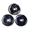 Natural Sodalite Pendants, Donut/Pi Disc Charms, 39~40x6mm, Hole: 6mm