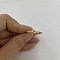 Brass Micro Pave Clear Cubic Zirconia Finger Rings, Real 14K Gold Plated, Letter Q, Inner Diameter: 20mm