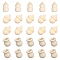 30Pcs 2 Style Natural Wooden Bottle, with Unfinished Blank Wooden Acorn, for DIY Hand Painting Crafts, BurlyWood, 34~34.5x23.5~40mm, 15pcs/style