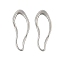 304 Stainless Steel Linking Rings, Irregular Shape, Stainless Steel Color, 31x12.5x2.5mm, Inner Diameter: 26x8.5mm