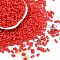 Baking Paint Glass Seed Beads, Peanut, Crimson, 6x3.5x3mm, Hole: 1mm, about 4500pcs/pound