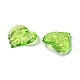 Verde trasparente pendenti foglia in acrilico per chunky collana di gioielli X-DBLA410-9-9