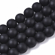Pietra naturale nero fili di perle G-R193-01-10mm-1