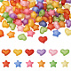 Beadthoven 100Pcs 2 Style Frosted Acrylic Beads FACR-BT0001-01-2