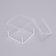 プラスチックの箱  トランスペアレント  正方形  透明  4.5x4.5x4.5cm  インナーサイズ：4.1x4.1センチメートル CON-WH0074-41A-2