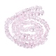 Chapelets de perles en verre électroplaqué&nbsp;EGLA-P063-PL01-2