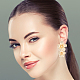 ANATTASOUL 4 Pairs 4 Style Alloy Stud Earrings EJEW-AN0003-87-6