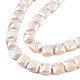 Chapelets de perles en verre opaque de couleur unie EGLA-N002-42-02-3