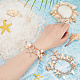 Pandahall elite 3 pz conchiglia naturale e stella marina in lega e braccialetto di fascino di perle di plastica ccb BJEW-PH0004-35-3