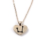 Coeur plaqué or avec colliers pendentif en émail en alliage constellation/signe du zodiaque NJEW-H214-A05-G-1