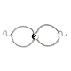 Set di braccialetti magnetici per coppia in lega yin yang da 2 pz BJEW-TA00293-1