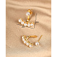 Real 18K Gold Plated Alloy Stud Earrings EE2751-2-2