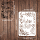 FINGERINSPIRE Flower Corner DIY Decorative Stencil Template 29.7x21cm A4 Large Reusable Mylar Template Paint Wood Chalk Signs for Painting Wood Wall Furniture Holiday DIY Craft Decor DIY-WH0202-282-2