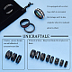 Unicraftale 22Pcs 22 Style 201 & 304 Stainless Steel Grooved Finger Ring Settings STAS-UN0044-14-5