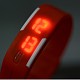 流行は、光の矩形シリコンの電子腕時計を導きました  レッドオレンジ  55x69mm X-WACH-F007-08B-2