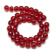 Red Glass Round Beads Strands X-GR12mm46Y-2