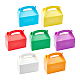 Olycraft 7 Uds 7 colores cajas de pasteles plegables de papel de color sólido CON-OC0001-41-1