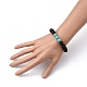 Pulseras elásticas con cuentas de turquesa sintética (teñida) (teñida) y roca de lava natural&nbsp;BJEW-JB05415-03-4