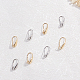Superfindings 20 шт. 2 цвета гипоаллергенные серьги-крючки латунные серьги-кольца с открытой петлей для изготовления ювелирных изделий 18x5.5 мм KK-FH0001-15-5