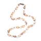 Natürliche Perlenkette für Mädchenfrauen NJEW-JN03669-01-1