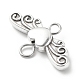 Tibetan Style Alloy Heart with Wing Connector Charms PALLOY-JF01773-6