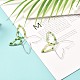 Butterfly Glass Beads Dangle Earrings for Girl Women EJEW-JE04658-03-2
