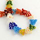 Butterfly Handmade Millefiori Glass Beads Strands LK-R004-32-2