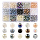 345Pcs 15 Color Electroplate Glass Beads Strands EGLA-Q026-03-1