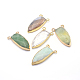 Natural Mixed Stone Faceted Triangle Pendants G-P089-59-1