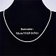 925 collar de cadena de eslabones finos y delicados de plata de ley para mujeres y hombres. JN1096A-03-2