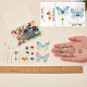 SUNNYCLUE 1 Box DIY 10 Pairs Butterfly Charms Fabric Butterflies Wing Charm Fairy Themed Earring Making Kit Moon Crescent 3D Mushroom Charm Fairy Charms for Jewelry Making Kits Adult Craft Supplies DIY-SC0020-35-3