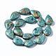 Dyed Synthetic Turquoise Teardrop Bead Strands TURQ-Q100-10B-2