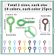 SUNNYCLUE 500Pcs 20 Style Spray Painted Iron Screw Eye Pin Peg Bails IFIN-SC0001-48-2