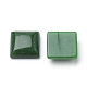 天然石ホワイトジェイドカボション  染め  正方形  濃い緑  10x10x5mm G-Q975-10x10-07-2