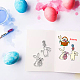 PH PandaHall Easter Clear Stamps Rabbit Wreath Egg Silicone Stamps Bunny Transparent Seal Stamps Film Frame Clear Stamp Seal for Paper Invitation Card Gift Box Photo Album Scrapbook Crafting Supplies DIY-WH0167-57-0107-4