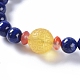 Bracelets extensibles en lapis lazuli naturel BJEW-G626-03-2