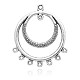 Ring Tibetan Style Alloy Chandelier Component Links PALLOY-J659-67AS-1
