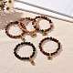 Bracelets de perles de bois BJEW-JB09062-6