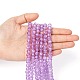 Spray Painted Crackle Glass Beads Strands CCG-Q002-8mm-04-4