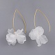 Petal Transparent Acrylic Dangle  Earrings EJEW-JE03269-2