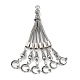 Grandi pendenti della nappa della catena del cordolo della lega di stile tibetano FIND-K013-01AS-05-1